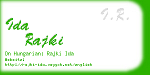 ida rajki business card